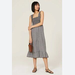 Rails Rumi Gingham Black and White Midi Dress